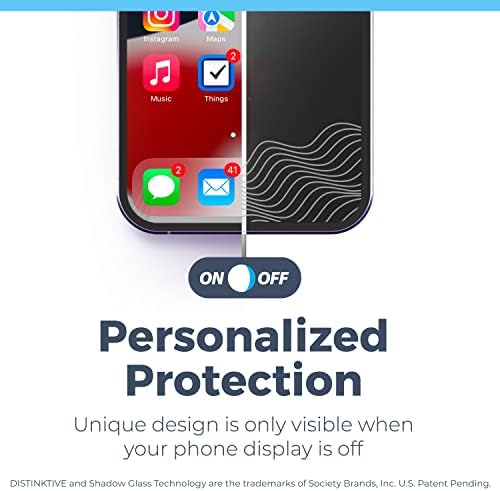 A hatalom Elmélet iPhone 14 Pro Max képernyővédő fólia, Személyre szabott DistINKtive Üveg Eltűnik, Grafika, magában Foglalja