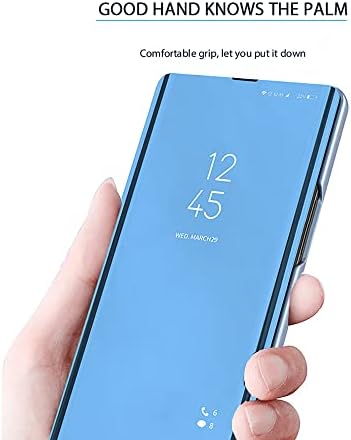 CCSamll Tükör tok Samsung Galaxy A54 5G Támogatja a Vezeték nélküli Töltés, Okos Tisztán Borító Vékony Ultra Kitámasztó Flip