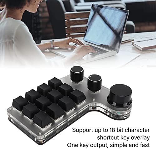 Egy Kézzel Mechanikus Billentyűzet, Programozható Billentyűzet, RGB 3 Gomb 12 Kulcsok 2.4 G USB Fogadás Bluetooth DIY Többfunkciós