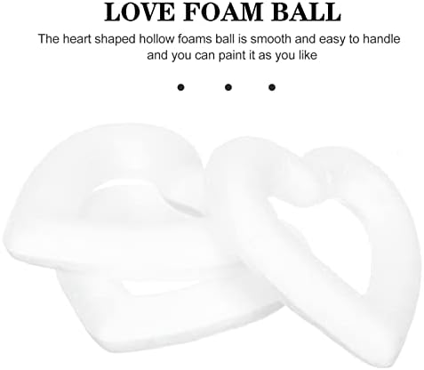 ABOOFAN Esküvői Dekoráció 50pcs Szív Alakú Fehér Kézműves Hab Gyűrűk Mini Hab Koszorú Formában Apró Modellezési Polisztirol