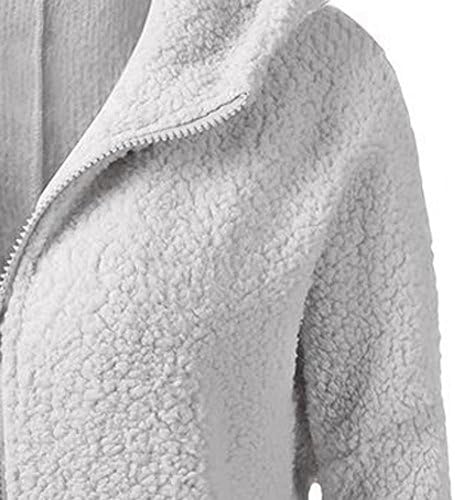 A téli Kabátok Női Téli Clearance Plus Size Kabát kapucnival Könnyű Gyapjú Plüss Cipzárral, Kényelmes Gyapjú Kabát
