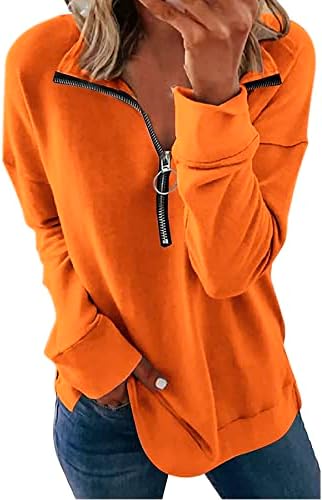 NEYOUQE Női Őszi Téli Divat Melegítőfelső Negyedév Zip pulóver Póló pulóver női alkalmi trendi sleeve maximum