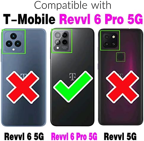 Asuwish Telefon Esetében a T-Mobile Revvl 6 Pro 5G 2022 Képernyő Védő Minta Tárca Fedezze Kártya-tartó Foglalat Stand Flip