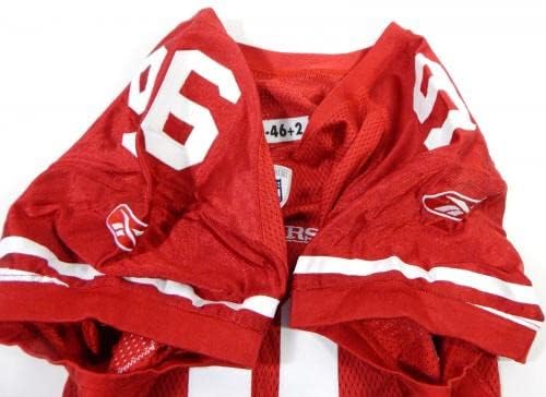 2010-ben a San Francisco 49ers 96 Játék Kiadott Piros Mez 46 DP28842 - Aláíratlan NFL Játék Használt Mezek