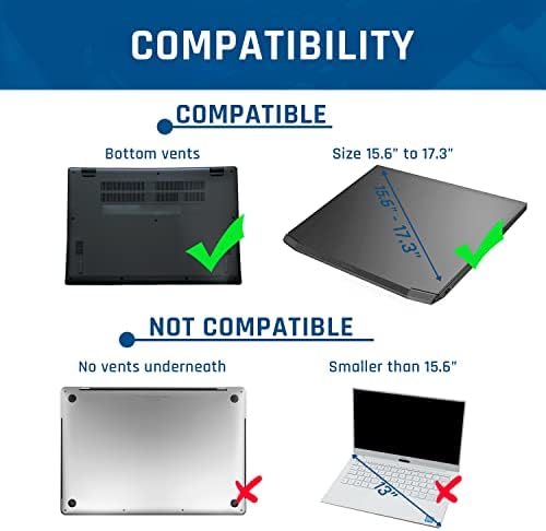 KLIM Mistral Laptop Hűtő Pad Erős Turbó Ventilátor 4500 RPM Laptop Hűtő pedig Optika Kék Fény Blokkoló Szemüveg Csökkenti