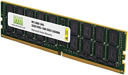 NEMIX RAM, 32 gb-os DDR3 1600 mhz-es PC3L-12800 LRDIMM Csere DELL SNPF1G9D/32G A7916527