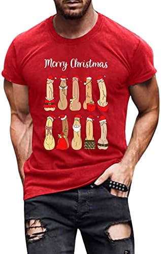 XXBR Karácsony Rövid Ujjú T-shirt Mens, Csúnya Xmas Nyomtatás Tervező Jelmezek Vicces Grafikus Edzés Slim Fit Póló Maximum