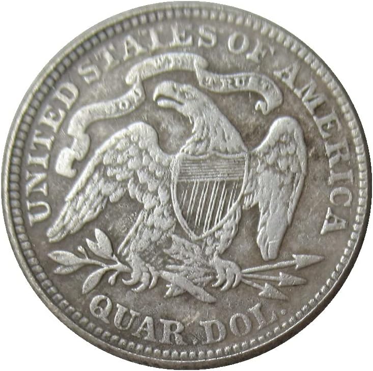 Egyesült ÁLLAMOK 25 Cent Zászló 1889 Ezüst Bevonatú Replika Emlékérme