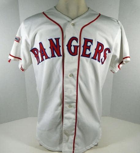 1997 Pulaski Rangers 44 Játék Használt Fehér Jersey 50 Jackie Robinson Patch-106 - a Játékban Használt MLB Mezek