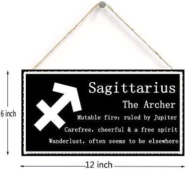 Nyilas Az Archer - Gyönyörű Lelki Ajándékot Asztrológia Jele A Zodiac Emléktábla 6 inch 12 inch Lóg Alá, Dekoratív Fa Alá
