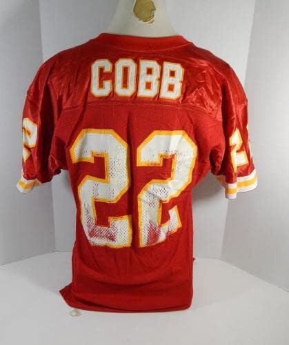 1993 Kansas City Chiefs Cobb 22 Játék Kiadott Piros Mez DP17307 - Aláíratlan NFL Játék Használt Mezek