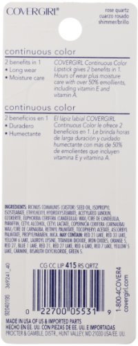 CoverGirl Folyamatos Színű Rúzs, rózsakvarc 415, 0.13-Uncia Üveg (Csomag 2)