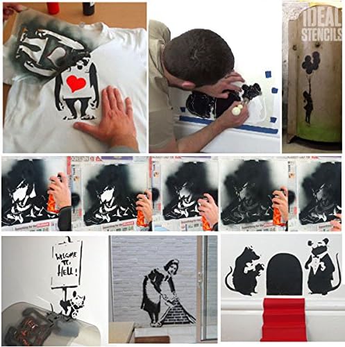 Banksy CND Katonák Replika Stencil | Újrafelhasználható lakberendezés & Art Kézműves Festmény Stencil (L/ 37X50CM)