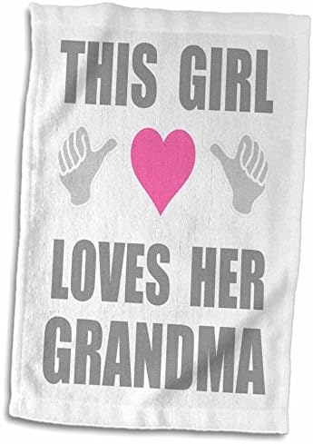 3dRose Ez a Lány Szereti őt a Nagymama -, szórakoztató, vicces nyilatkozat a családi szeretet - Törölköző (twl-232542-3)