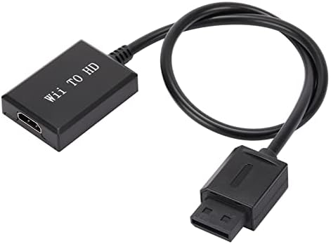 DERCLIVE a Wii, HDMI-Kompatibilis Átalakító Adapter 3,5 mm-es Audio Jack Támogatja az 1080P Fekete