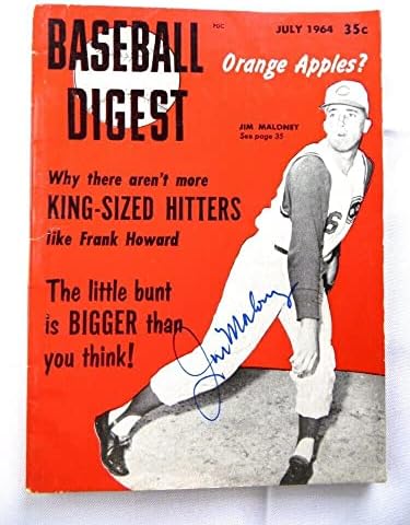 Jim Maloney Aláírt Dedikált Magazin Baseball Digest 1964 Vörösök SZÖVETSÉG AG39595 - Dedikált MLB Magazinok