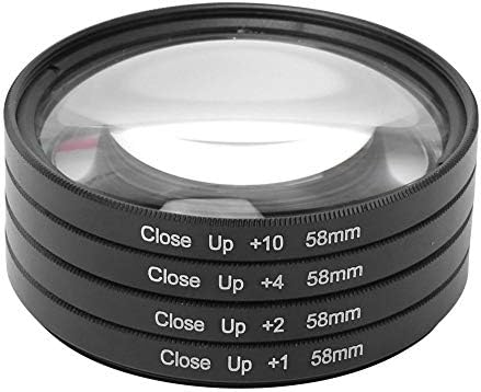 58mm Közeli Szűrő Készlet, 4 Db-Optikai Szűrő Készlet Közeli Makró Fotózás, magában Foglalja a +1, 2, 4 & +10 Dioptria Szűrők,