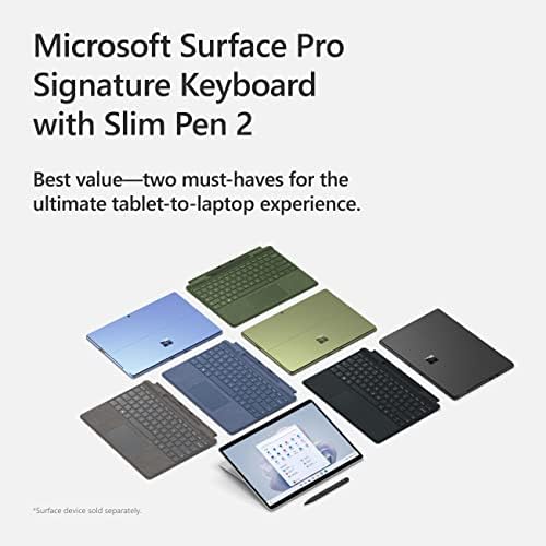 A Microsoft Surface Pro Aláírás Billentyűzet Slim Toll, 2 Csomag, Zafír Színű Billentyűzet