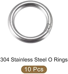 METALLIXITY 304 Rozsdamentes Acél O-Gyűrűket (20mm OD 3mm Vastag) 10db, Hegesztett Kör Gyűrű - Lógó Tárgyak