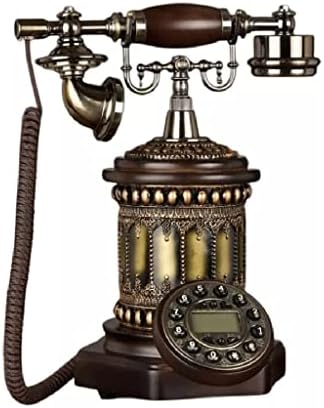 LEPSJGC Antik Vezetékes Hívófél-AZONOSÍTÓ Vezetékes Otthoni Telefon Vintage, Klasszikus Haza Hengeres Vezetékes Telefon Home