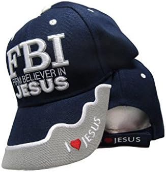 AES FBI szilárdan hiszek abban, hogy Jézus Krisztus a Keresztény Sötét Navy Kék Hímzett Sapka Kalap