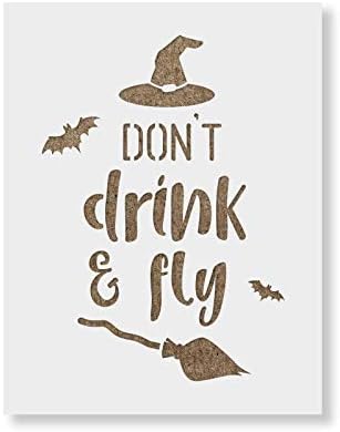 Nem Iszom, ha Repülni Halloween Stencil - többször felhasználható Stencil Festés - Mylar Stencil DIY Projekt Kézműves