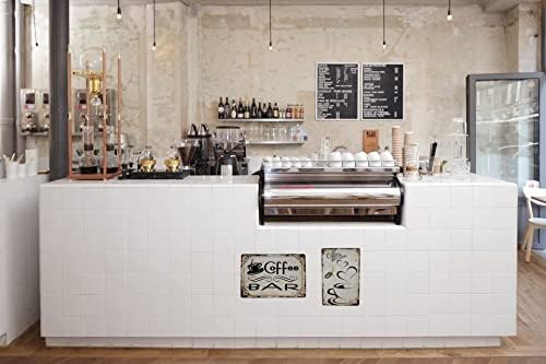 A kávézóban Jel Adóazonosító Jel Étterem Rusztikus Konyha Bolt Kávé Állomás Dekoráció 12X8 inch