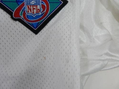 1994-ben a Kansas City Chiefs 1 Játék Kiadott Fehér Jersey 75 Javítás 42 DP32744 - Aláíratlan NFL Játék Használt Mezek