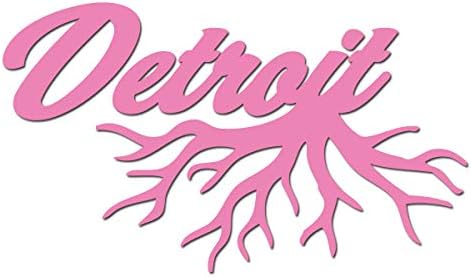 Bögre tej Minták Detroit, Michigan Gyökerek Szülővárosában Város 12 inch Világos Rózsaszín Vinyl Matrica