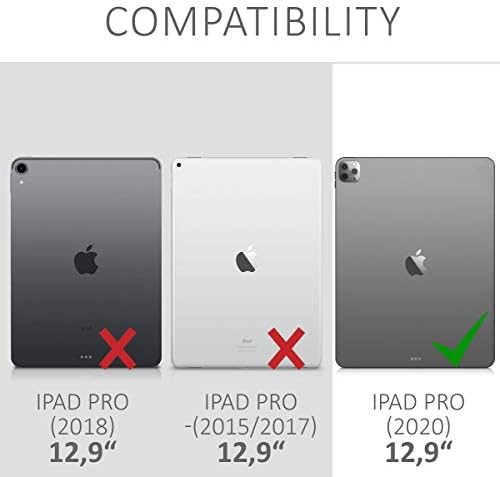 kwmobile TPU Szilikon Kompatibilis Apple iPad Pro 12,9 (2020) - Ügyet, Lágy, Rugalmas védőburkolat - Bicolor Sötét Rózsaszín/Kék/Átlátszó