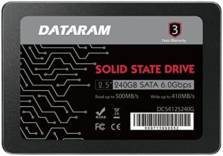 Dataram 240GB 2,5 SSD Meghajtó szilárdtestalapú Meghajtó Kompatibilis BIOSTAR Racing Z270GT6