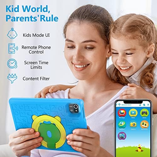 AMIAMO Tablet Gyerekeknek 10 Hüvelykes, Android 12 1280 * 800 Kijelző 5000mAh Kidoz Előre Telepített Szülői felügyelet Tanulás,