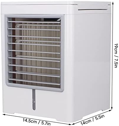 Személyes hűtőventilátor, 470ml Tárolási Kapacitás Timeable 3 szélsebesség Mini Légkondicionáló, Ventilátor, Kompakt Asztali