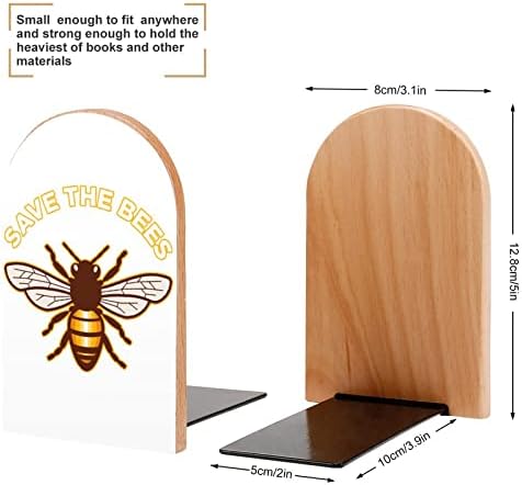 Mentsd meg A Méhek Könyvtámasz Dekoratív Print Fa a Könyv végül a Kereslet a doboz tartalma 1 Pár