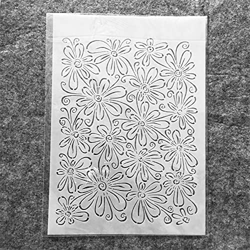 TIAMECH A4-es Szőlő-Virág Mintás Stencil Festés, Fa Újrafelhasználható Rétegződés Stencil DIY Scrapbook Színezés Dekoratív