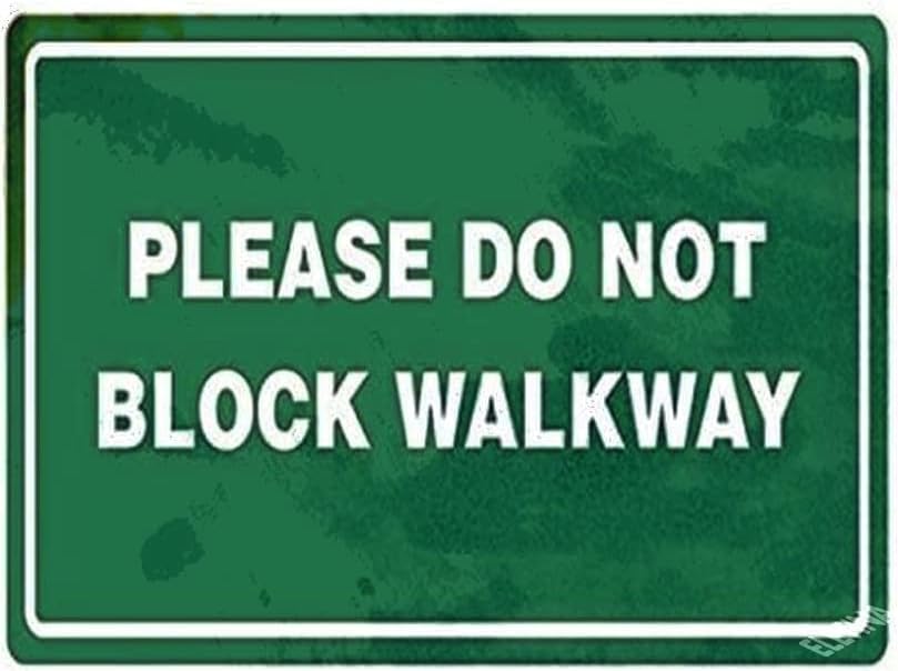 Adóazonosító Jel 8x12 Hüvelyk Kérjük, Ne zárja Sétány Zöld Backgound Fém Biztonsági Figyelmeztetés Figyelmeztetés Vintage