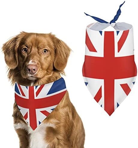 Union Jack BRIT Zászló Kutya Kendő Pet Sál Háromszög Előke Nyomtatott Kendő Tartozékok