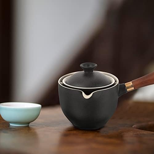 Cabilock Teás Készlet-Kínai Kerámia teáskanna a Vért Porcelán Kung Fu Teáskanna Fa oldalfogantyú Laza Levél Tea Készítő Home