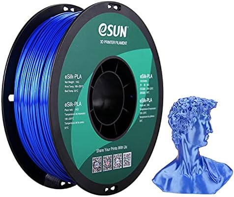 eSUN Selyem PLA 3D-s Nyomtató Szálban, méretpontosság +/- 0,03 mm, 1 kg Orsó, 1.75 mm, Kék