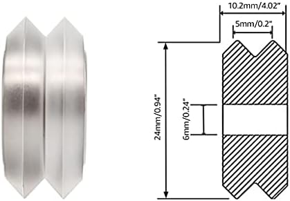 Qksky 10db Nagy Pontosságú Pully kerékcsapágy CNC Rozsdamentes Acél Mini Kerekek Lineáris Vasúti Rendszer Simán Gördülő Kerék