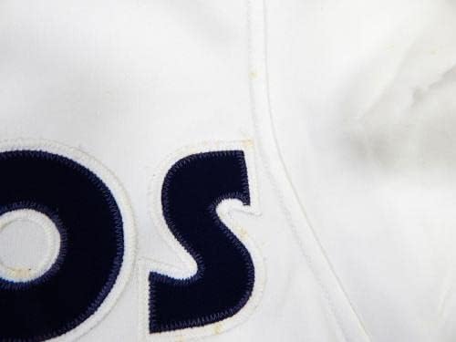 1989-92 Houston Astros Eric Yelding 15 Játék Használt Fehér Jersey 38 DP23583 - Játék Használt MLB Mezek