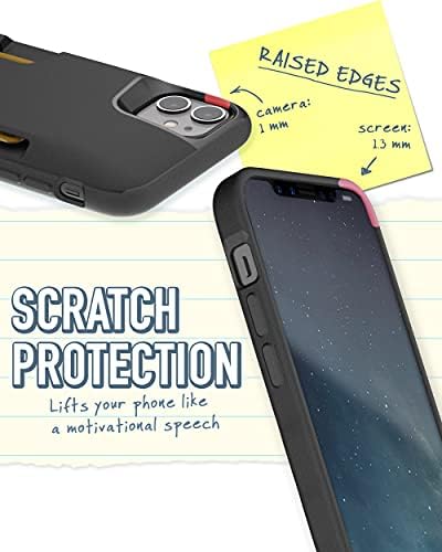 Smartish iPhone 11 Tárca Esetben - Pénztárca Vadász Vol. 1 [Slim + Védő] Hitelkártya Birtokos (Selyem) - Szmoking