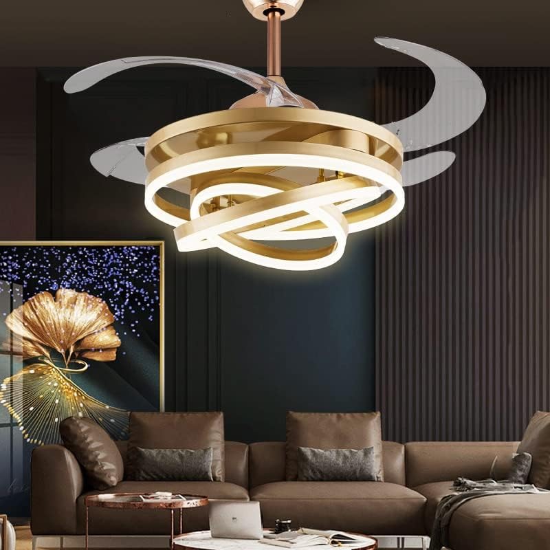 ChezMax Modern Mennyezeti Ventilátor Lámpa Állítható LED 220v 42 Hüvelyk DC Frekvencia Távirányító Nappali, Hálószoba Étterem