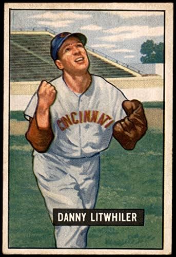 1951 Bowman 179 Danny Litwhiler Cincinnati Reds (Baseball Kártya) VG/EX Vörösök