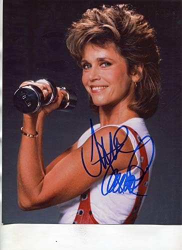 JANE FONDA aláírt szexi, gyönyörű 1980-as edzés 8x10 fotó