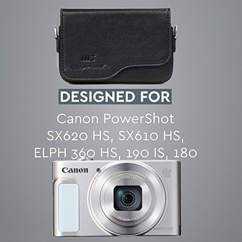 MegaGear Canon PowerShot SX620 HS, IXUS 180, IXUS 360 HS, IXUS 190, IXUS 170, hogy SX610 HR-Bőr Fényképezőgép tok Szíj -