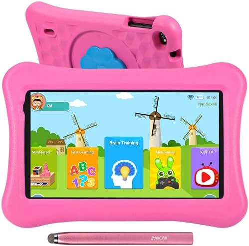 A gyerekek Tablet 10 hüvelykes Android Tablet PC Gyerekeknek, 2 GB RAM, 32 GB ROM, iWawa Előre Telepített, Szülői felügyelet,