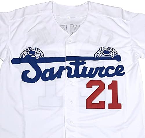 21 Roberto Clemente Santurce Crabbers Puerto Rico Baseball Jersey Varrott 6 Szín